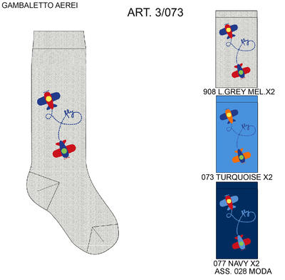 LANGE SOCKE FÜR NEUGEBORENE 3/073 Tellini S.R.L. Großhandelskleidung